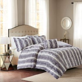 3PC Faux Fur Comforter Set