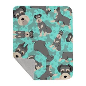 Schnauzer Quilted Blanket 50x60 Artwork Pattern Quilted Throw Blanket for Bed, Couch, Sofa, Soft and Lightweight