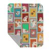 Lots of Piebald English Bulldog Quilted Blanket 50x60 Artwork Pattern Quilted Throw Blanket for Bed, Couch, Sofa, Soft and Lightweight