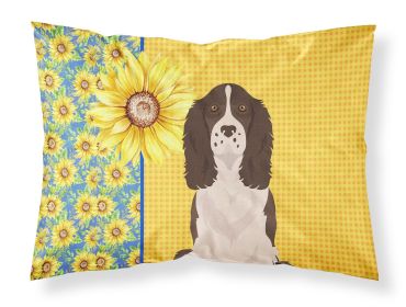 Summer Sunflowers Liver English Springer Spaniel Standard Pillowcase Lightweight Super Soft Easy Care Decorative Artwork Pillowcase, Standard