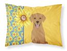 Summer Sunflowers Red Fox Labrador Retriever Standard Pillowcase Lightweight Super Soft Easy Care Decorative Artwork Pillowcase, Standard