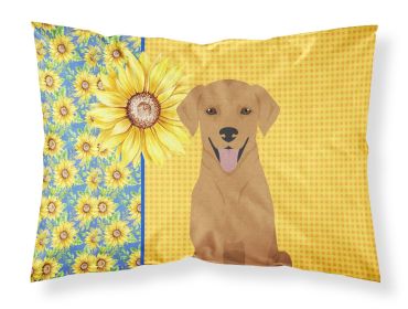 Summer Sunflowers Red Fox Labrador Retriever Standard Pillowcase Lightweight Super Soft Easy Care Decorative Artwork Pillowcase, Standard