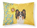 Summer Sunflowers Tricolor Papillon Standard Pillowcase Lightweight Super Soft Easy Care Decorative Artwork Pillowcase, Standard