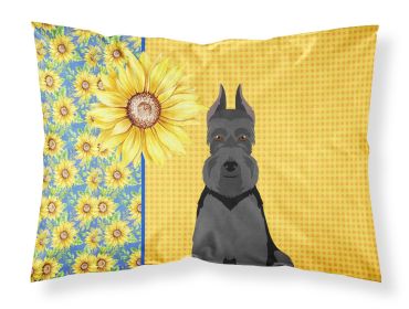 Summer Sunflowers Black Schnauzer Standard Pillowcase Lightweight Super Soft Easy Care Decorative Artwork Pillowcase, Standard