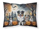 Australian Shepherd Spooky Halloween Standard Pillowcase Lightweight Super Soft Easy Care Decorative Artwork Pillowcase, Standard