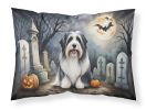 Bearded Collie Spooky Halloween Standard Pillowcase Lightweight Super Soft Easy Care Decorative Artwork Pillowcase, Standard