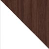 Manhattan Comfort Doyers 62.20 Mid-Century Modern TV Stand in White and Nut Brown