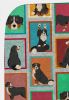Lots of Bernese Mountain Dog Quilted Blanket 50x60 Artwork Pattern Quilted Throw Blanket for Bed, Couch, Sofa, Soft and Lightweight