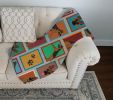 Lots of German Shepherd Quilted Blanket 50x60 Artwork Pattern Quilted Throw Blanket for Bed, Couch, Sofa, Soft and Lightweight