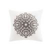 4 Piece Embroidered Cotton Reversible Duvet Cover Set