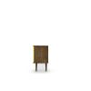 Manhattan Comfort Liberty 53.14" Mid-Century Modern TV Stand with 5 Shelves and 1 Door in Rustic Brown and Yellow with Solid Wood Legs