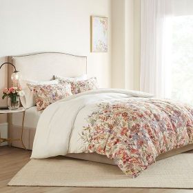 3 Piece Cotton Printed Duvet Cover Set (Color: as Pic)