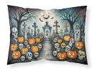 Calaveras Sugar Skulls Spooky Halloween Standard Pillowcase Lightweight Super Soft Easy Care Decorative Artwork Pillowcase, Standard