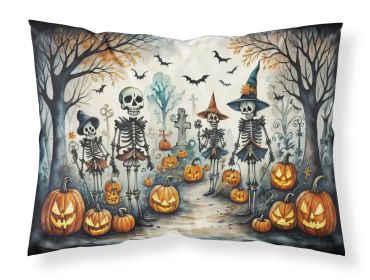 Calacas Skeletons Spooky Halloween Standard Pillowcase Lightweight Super Soft Easy Care Decorative Artwork Pillowcase, Standard (Default: Default)