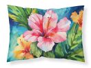 Hawaii Hawaiian Hibiscus in Watercolor Standard Pillowcase Lightweight Super Soft Easy Care Decorative Artwork Pillowcase, Standard