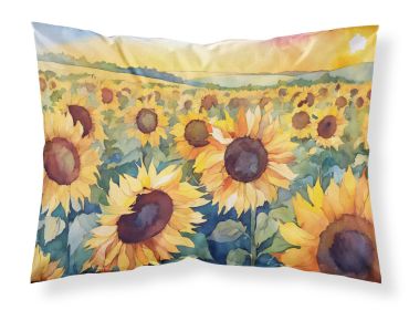 Kansas Sunflowers in Watercolor Standard Pillowcase Lightweight Super Soft Easy Care Decorative Artwork Pillowcase, Standard (Default: Default)