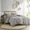 Cotton Printed Duvet Cover Set with Chenille