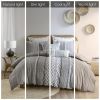 Cotton Printed Duvet Cover Set with Chenille