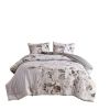 3 Piece Floral Printed Duvet Cover Set
