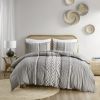 Cotton Printed Duvet Cover Set with Chenille